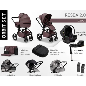 Kočárek Moon Kombinovaný Kočárek Resea 2.0 Maxi set Orbit- TONKA