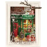 ROBOTIME Rolife DIY 3D dřevěné puzzle Santovo hračkářství s LED osvětlením 122 dílků