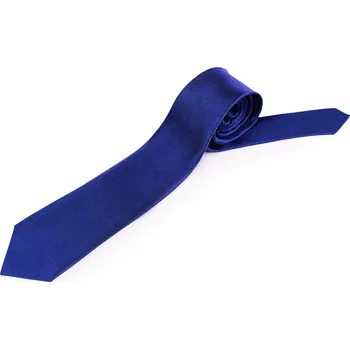 Saténová kravata jednobarevná, velké, 4 (40) modrá královská