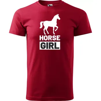 Sablio Tričko s potiskem Horse girl - červené S