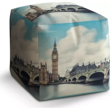 Taburet Sablio Taburet Cube Londýn Bridge: 40x40x40 cm