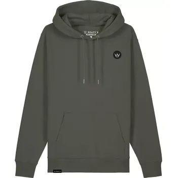 Pánská mikina PEATYS PEATY'S PUBWEAR MIKINA S KAPUCÍ EMBROIDERED CROWN KHAKI (PPW-25-HDY-CWN-KHK) XL