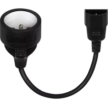 Napájecí adaptér IEC C14 – CEE 7/5 (E) 15 cm SAVIO