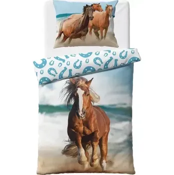 Povlečení Povlečení bavlna fototisk Kůň na Pobřeží 140x200, 70x90 cm - kopie
