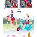Mamido Velká sada s 2 panenkami, koněm a skútrem MT1181