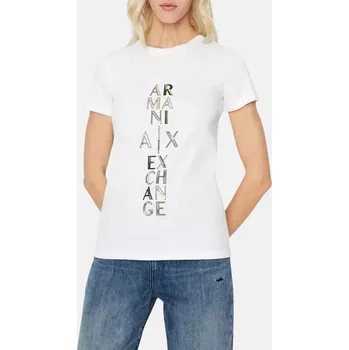 Dámské tričko Dámské bílé triko Armani Exchange - Velikost M, Barva Bílá M56566 6lyt23