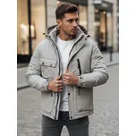 Šedá pánská zimní bunda s kapucí TX5107 Velikost: XL/52