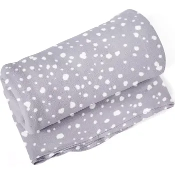 deka Sablio Deka Bílé flíčky na fialové - 190x140 cm