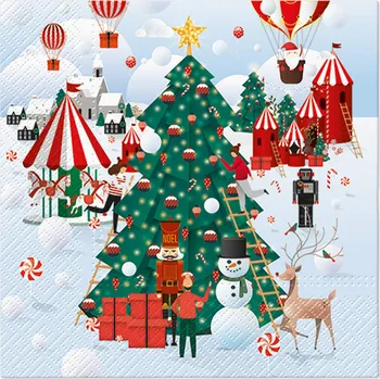 Papírový ubrousek Ubrousky PAW L 33x33cm Christmas Atmosphere