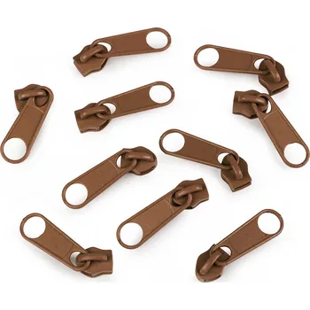 Zip Jezdec ke spirálovým zipům No 5 pro metráž typu POL, malé, 290 hnědá střední