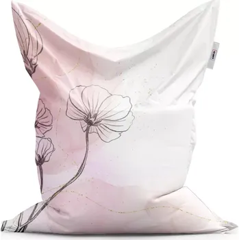 Sedací pytel Sablio Sedací vak Růžový akvarel - 150x100 cm