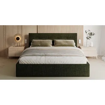 Postel Čalouněná postel TULSA 90x200 s kovovým zdvižným roštem OTTAWA OLIVOVÁ