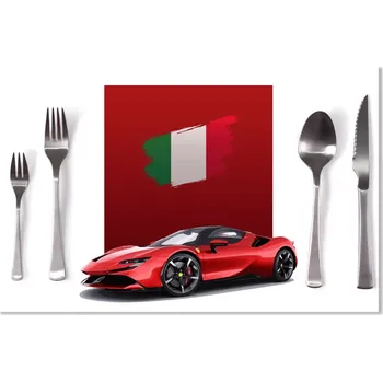 prostírání Sablio Prostírání Ferrari Italská vlajka na červeném bloku: 40x30cm