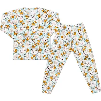 Dívčí noční košile Pyžamo dlouhý rukáv, dlouhé kalhoty Hnědá,Modrá,Bílá - 110 BX1001429