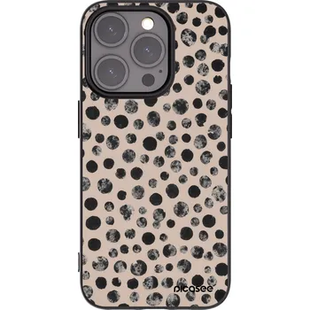 Pouzdro na mobilní telefon Picasee silikonový černý obal pro Apple iPhone 15 Pro - Dots