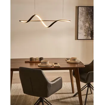 LED závěsné svítidlo černé dekorativní lampa funkční doplněk do obývacího pokoje ložnice Beliani