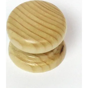 Nábytkové kování 47006 úchytka smrk 44x38mm (Dřevěná úchytka z masivního smrku o rozměrech 44x38mm. Přírodní dřevo s viditelnou letokruhovou strukturou.)