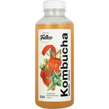 Kombucha JAHODA & MÁTA - Falko 500ml