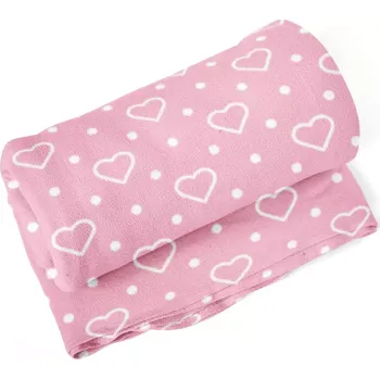 deka Sablio Deka Srdce a tečky - 150x120 cm