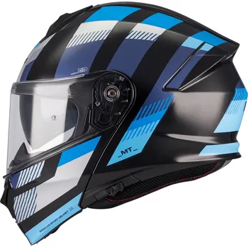 Helma na motorku MT Helmets Výklopná helma na motorku MT Genesis SV Stroke B7 černo-modrá L