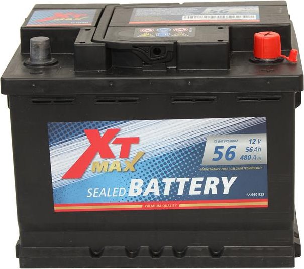 Autobaterie XT MAX 56Ah P,s.p.480A, 12V, 242x175x190
