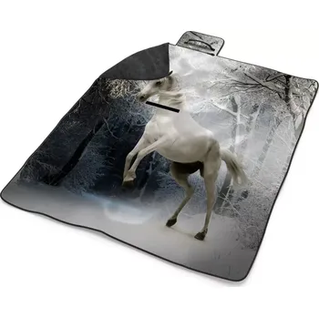 deka Sablio Plážová deka Bílý kůň: 200x140 cm