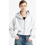 Reporter Young | Dívčí šedá zateplená mikina s kapucí, zvýrazněným pasem a zipem - Barva ŠEDÁ, Velikost 164 253-0555G-29-120-1