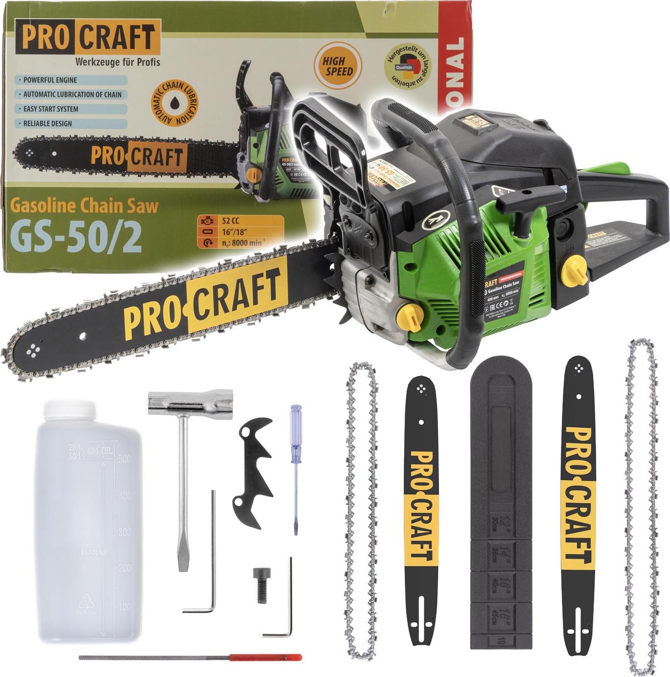 Benzínová řetězová pila Procraft GS-50/2 | GS-50/2