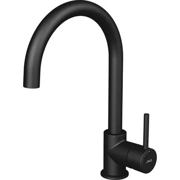 JIKA Mio Style - dřezová stojánková baterie, otočné raménko 193 mm, Cold Start (H3512F1...2601), Černá matná (H3512F17162601)