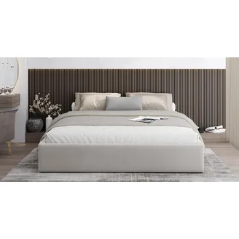 Postel Čalouněná postel ORLANDO 180x200 Krémová Trinity s úložným prostorem kovový rošt