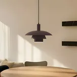 Lindby závěsné světlo Elorri, hnědé, kov, Ø 38 cm - Stínidlo – Ø 10 cm, výška 2,5 cm; výška stínidla na lampu 15,5 cm kávově hnědá 1 x 15 W LED - Doprava zdarma