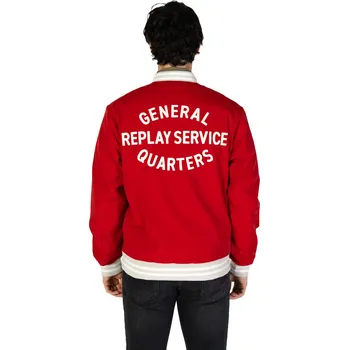 Červená pánská bunda Replay Replay černá | bílá | červená 3491828