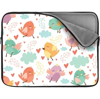 pouzdro na notebook Sablio Obal na notebook Oblak s ptáčky - 17"