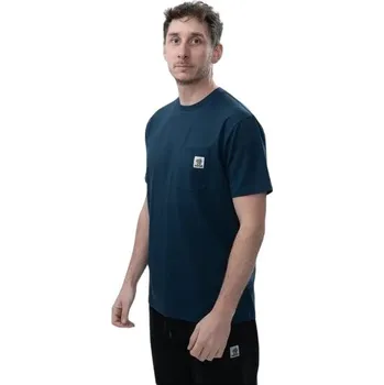 Rybářské oblečení Nash Tričko Make It Happen Badge Pocket T-Shirt Navy Blue - S