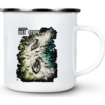 Drž stopu - Plechový hrnek VELKÝ 400ml (500 ml po okraj) - 400 ml