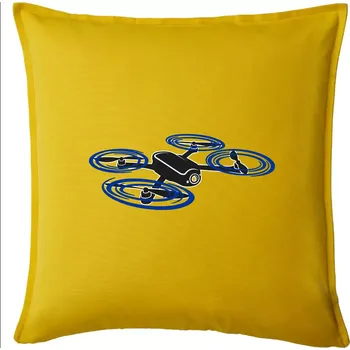 Polštář Dron letící - Polštář 50x50 - 50x50 - Pouze potah ( Žlutá )