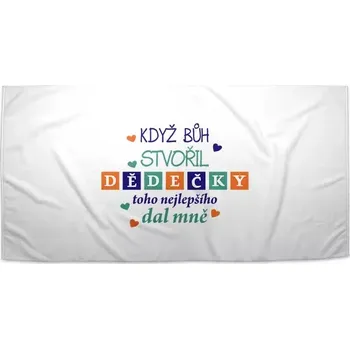 Osuška Sablio Ručník Když Bůh stvořil dědečky - 70x140 cm