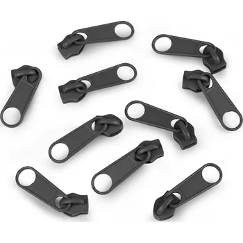 Zip Jezdec ke spirálovým zipům No 5 pro metráž typu POL, malé, 312 šedá tmavá