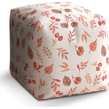 Taburet Sablio Taburet Cube Podzimní harmonie: 40x40x40 cm