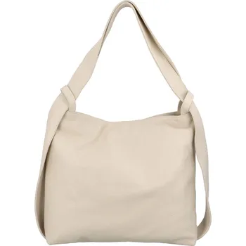 Kabelka Dámská kožená kabelka přes rameno světle béžová - ItalY Armáni Medium béžová