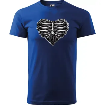 Pánské oblečení Sablio Tričko s potiskem Láska až na kost - modré L