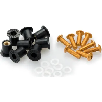 Šrouby PUIG SCREEN 0957G žlutá M5 (8ks s matkami)