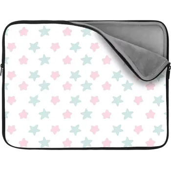 pouzdro na notebook Sablio Obal na notebook Růžové a modré hvězdy - 13"