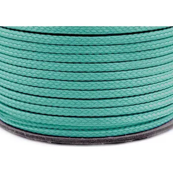 Oděvní šňůra PES Ø2 mm, střední, 5305 tyrkys sv.