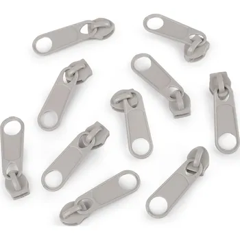 Zip Jezdec ke spirálovým zipům No 5 pro metráž typu POL, střední, 310 šedobéžová