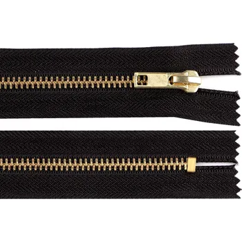 Zip Kovový zip No 5 délka 18 cm (jeansový), malé, 322 černá