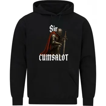 Pánská mikina Pánská mikina Rytíř Sir Cumsalot (Velikost: 5XL, Barva: Černá)