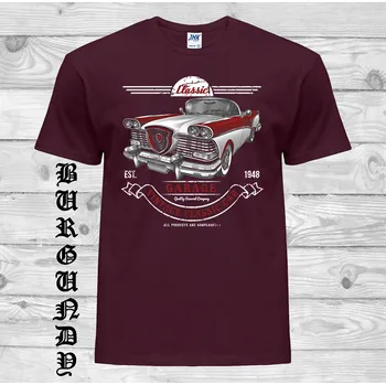 Pánské tričko panske-levne-bavlnene-tricko-potisk-historicke-auto Barva: Burgundy - vínová, velikost: XXL