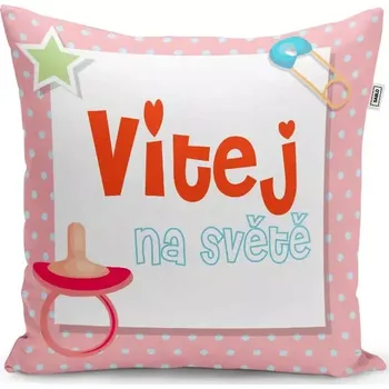 Polštář Sablio Polštář Vítej na světě 3: 40x40 cm