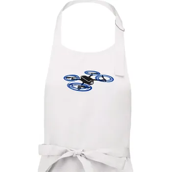 Kuchyňská zástěra Dron letící - Pánská zástěra na vaření - Univerzální velikost ( Bílá )